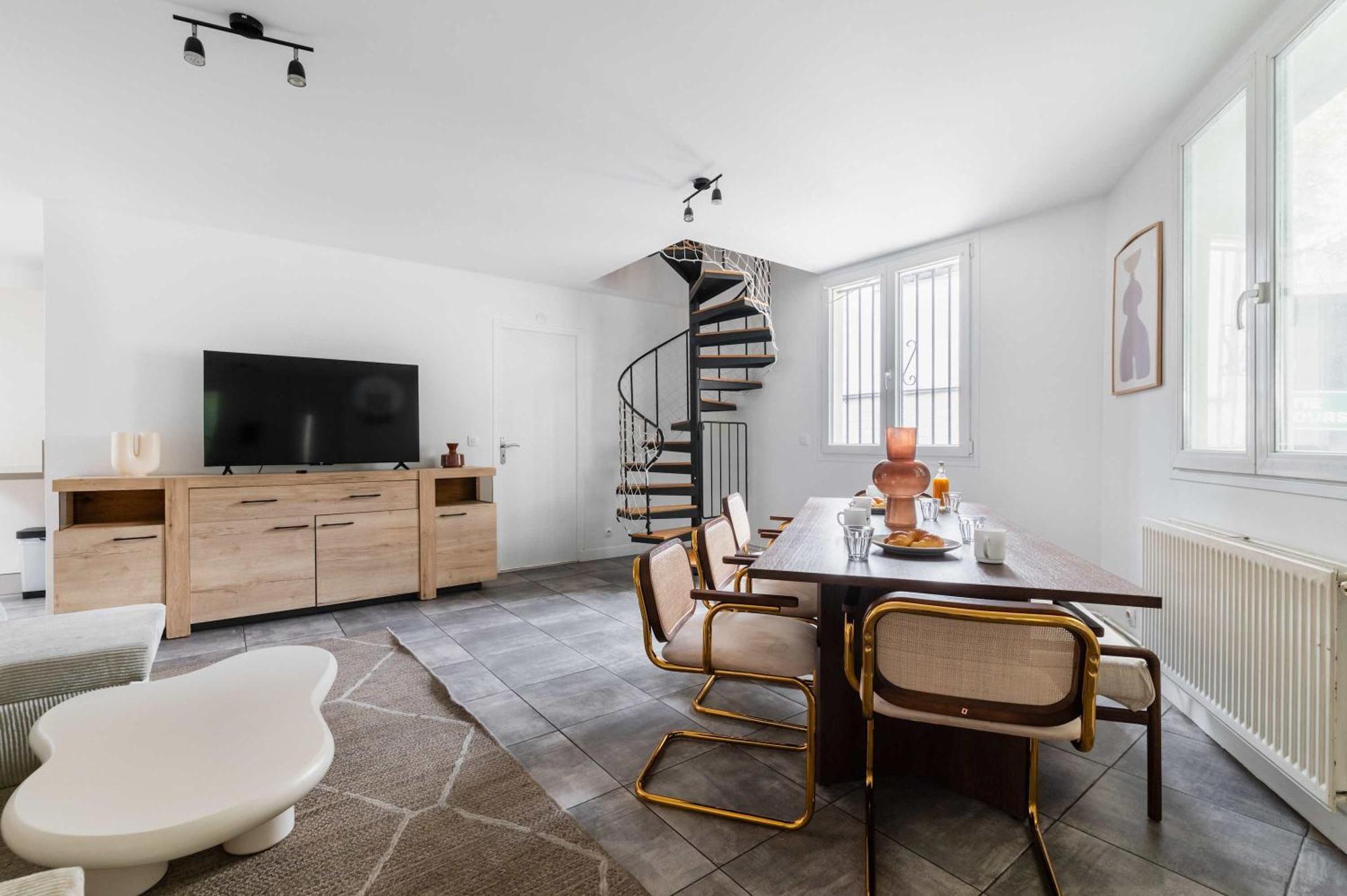 Villa Romainville Paris Pour 8 Personnes - Flat-Guest Exterior foto