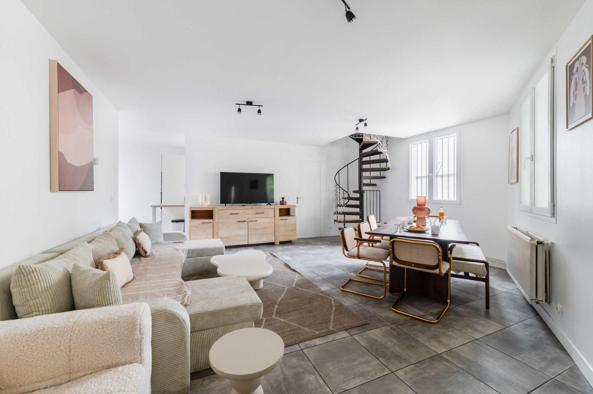 Villa Romainville Paris Pour 8 Personnes - Flat-Guest Exterior foto